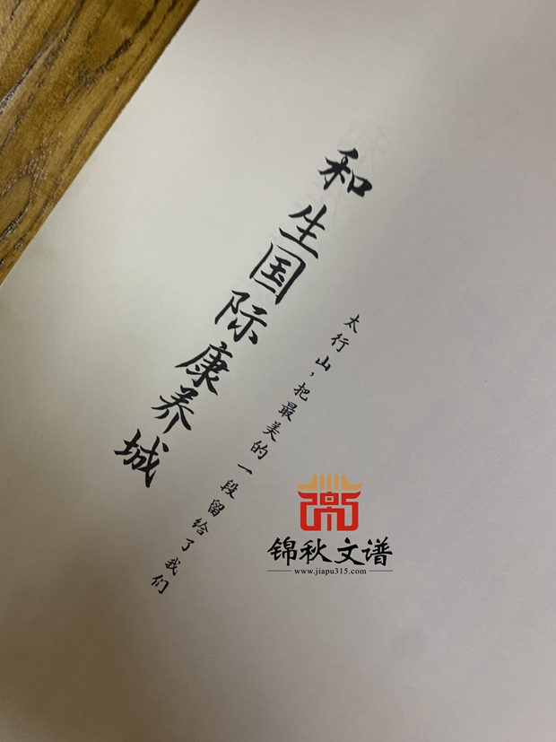 和生國際康養(yǎng)城設計手稿-錦秋文譜制作