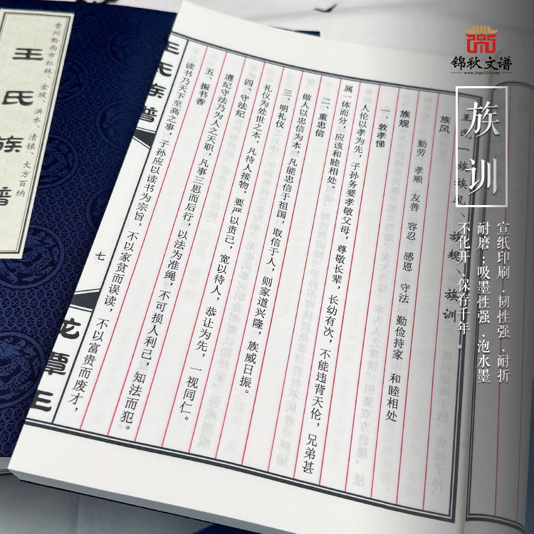 王氏族譜族訓(xùn)